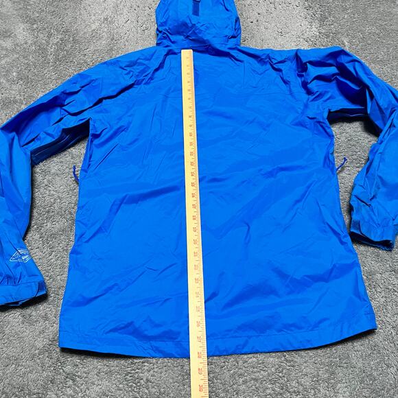 Columbia Jacket Men Medium Blue Omni Tech Waterproof Hooded Lightweight Packable - Picture 6 of 9